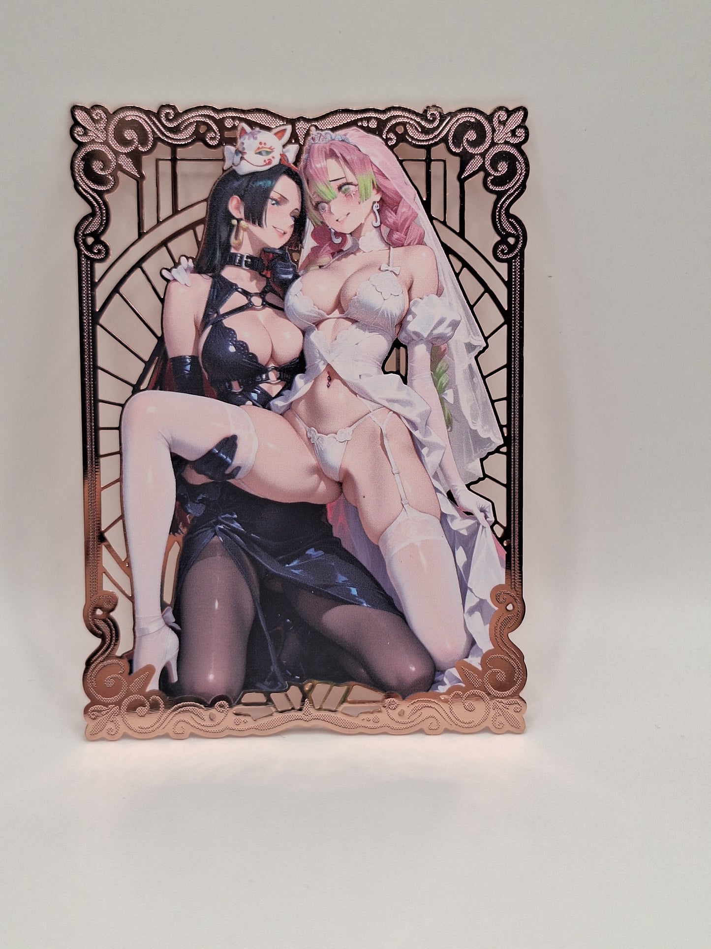 Goddess Story - Metallkarte - Demon slayer / One Piece - Boa Hancock + Mitsuri Kanroji