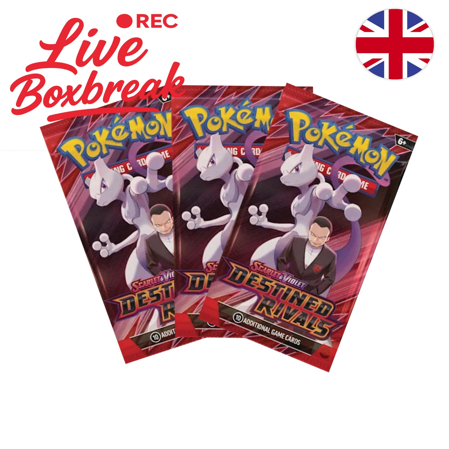 Pokemon Destined Rivals - 3er Booster SET