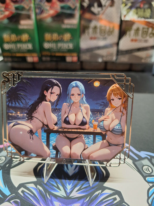 Goddess Story - Metallkarte - One Piece - Nami / Robin / Vivi