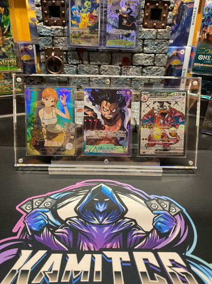 Magnetischer TCG Kartenhalter – 3er Display aus Acryl