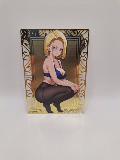 Goddess Story - Metallkarte - Dragon ball - Bulma + C18