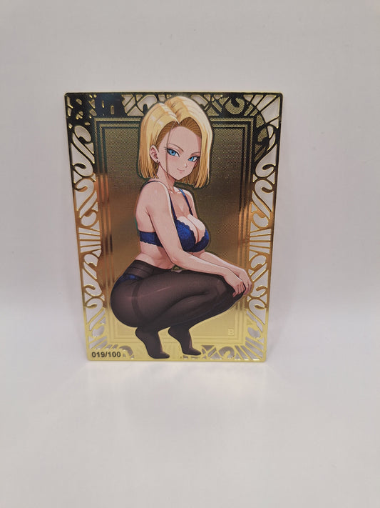 Goddess Story - Metallkarte - Dragon ball - Bulma + C18