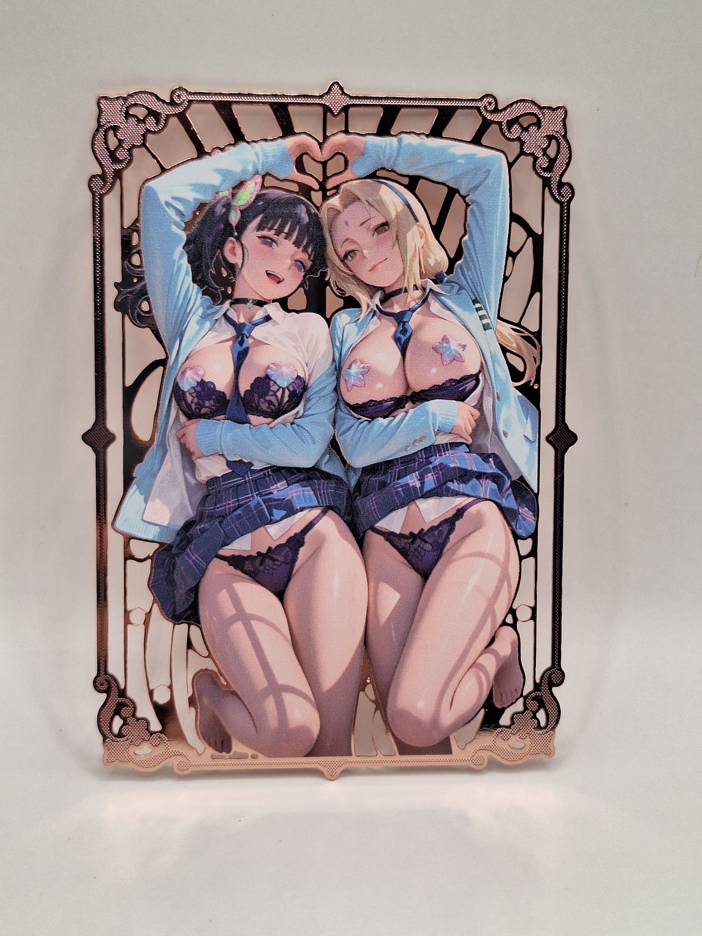 Goddess Story - Metallkarte - Demon slayer / One Piece - Shinobu Kochou + Ino Yamanaka