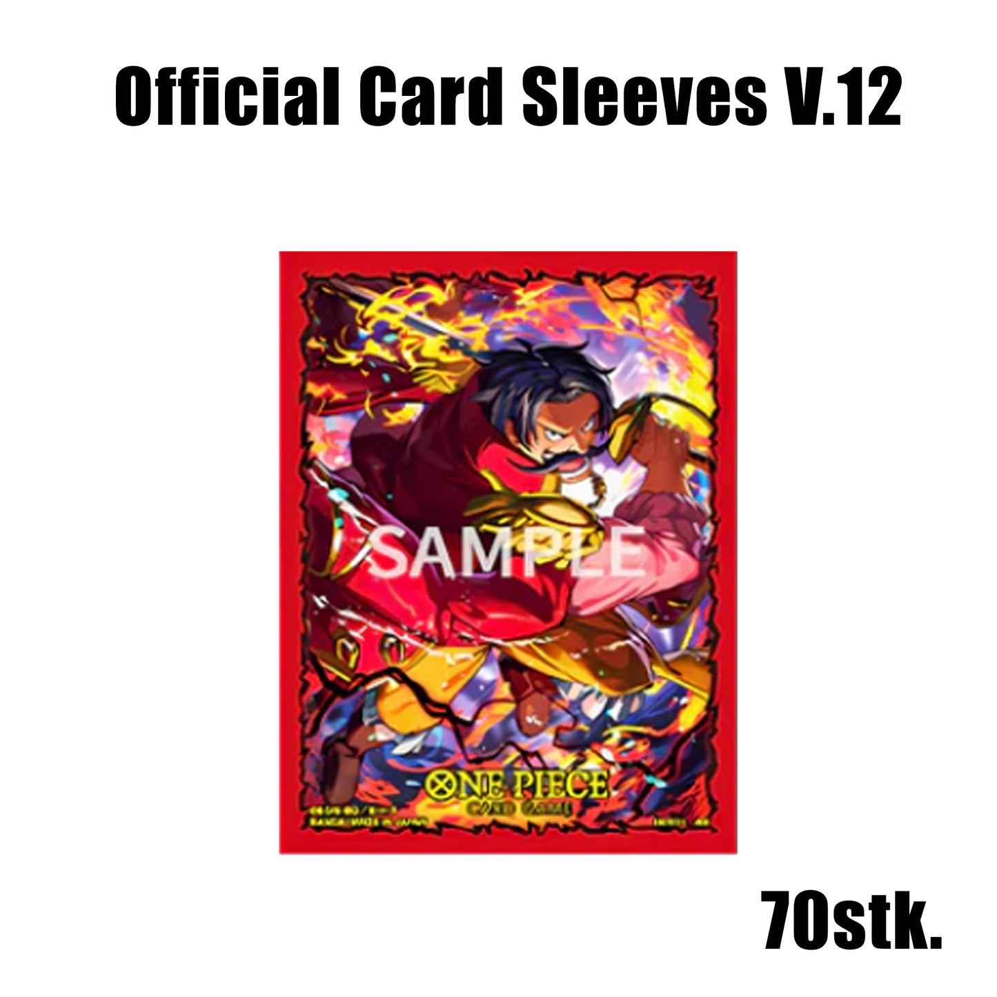 One Piece TCG Card Game - Official Card Sleeves Gol.D.Roger V.12 (70 Stk.)